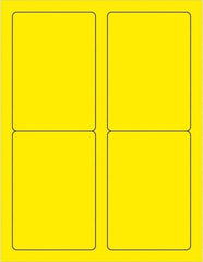 Tape Logic - 5" Long, Fluorescent Yellow Paper Laser Label - For Laser Printers - Eagle Tool & Supply