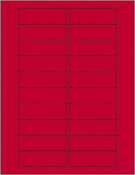 Tape Logic - 3" Long, Fluorescent Red Paper Laser Label - For Laser Printers - Eagle Tool & Supply