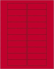 Tape Logic - 3" Long, Fluorescent Red Paper Laser Label - For Laser Printers - Eagle Tool & Supply