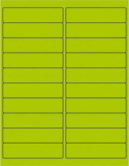 Tape Logic - 4" Long, Fluorescent Green Paper Laser Label - For Laser Printers - Eagle Tool & Supply