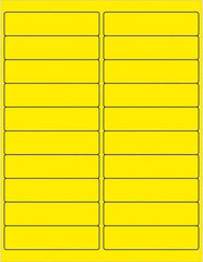 Tape Logic - 4" Long, Fluorescent Yellow Paper Laser Label - For Laser Printers - Eagle Tool & Supply