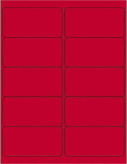 Tape Logic - 4" Long, Fluorescent Red Paper Laser Label - For Laser Printers - Eagle Tool & Supply