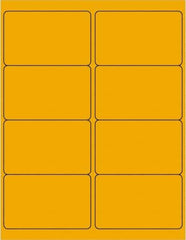 Tape Logic - 4" Long, Fluorescent Orange Paper Laser Label - For Laser Printers - Eagle Tool & Supply
