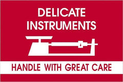 Tape Logic - 3" Long, Red/White Paper Shipping Label - For Multi-Use - Eagle Tool & Supply