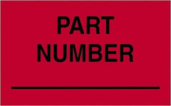 Tape Logic - 2" Long, Fluorescent Red Paper Shipping Label - For Multi-Use - Eagle Tool & Supply