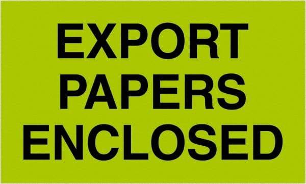 Tape Logic - 5" Long, Fluorescent Green Paper Shipping Label - For Multi-Use - Eagle Tool & Supply