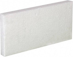 Made in USA - 12" Long x 6" Wide x 1" High x 1" Thick Polystyrene Foam - White, Case - Eagle Tool & Supply