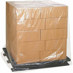 Made in USA - 46" Long x 48" Wide x 96" High Pallet Cover - Clear, Case, 25 Piece - Eagle Tool & Supply