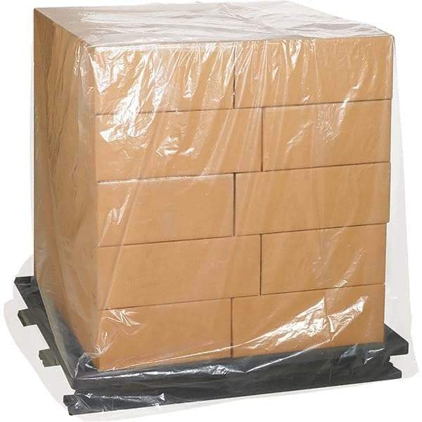 Made in USA - 48" Long x 52" Wide x 88" High Pallet Cover - Clear, Case, 50 Piece - Eagle Tool & Supply