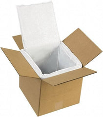 Made in USA - 8" Long x 8" Wide x 8" High x 1" Thick Box Liner - White, Case - Eagle Tool & Supply