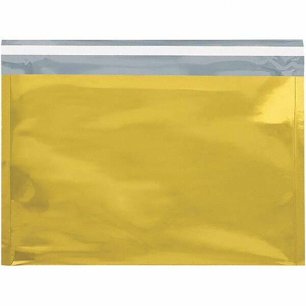 Value Collection - 12-3/4" Long x 9-1/2" Wide Peel-Off Self-Seal Metallic Mailer - Gold - Eagle Tool & Supply