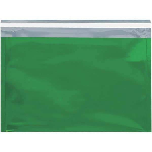 Value Collection - 12-3/4" Long x 9-1/2" Wide Peel-Off Self-Seal Metallic Mailer - Green - Eagle Tool & Supply