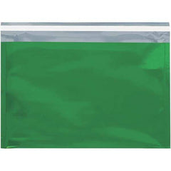 Value Collection - 12-3/4" Long x 9-1/2" Wide Peel-Off Self-Seal Metallic Mailer - Green - Eagle Tool & Supply