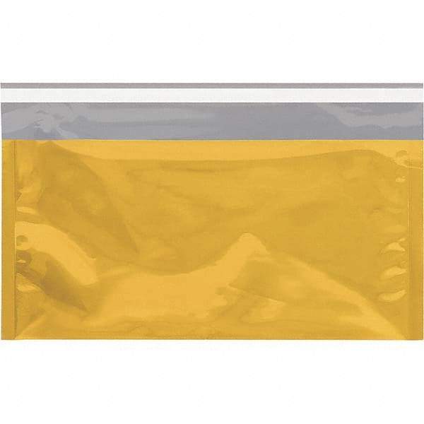 Value Collection - 10-1/4" Long x 6-1/4" Wide Peel-Off Self-Seal Metallic Mailer - Gold - Eagle Tool & Supply