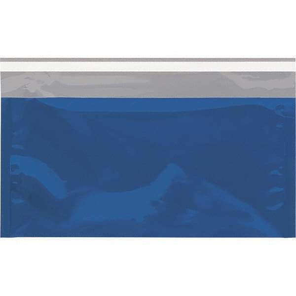 Value Collection - 10-1/4" Long x 6-1/4" Wide Peel-Off Self-Seal Metallic Mailer - Blue - Eagle Tool & Supply