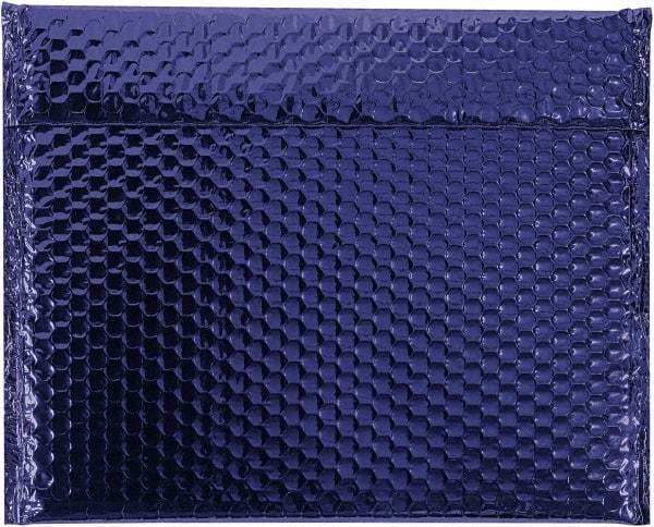 Made in USA - 11" Long x 13-3/4" Wide Peel-Off Self-Seal Bubble Mailer - Blue - Eagle Tool & Supply