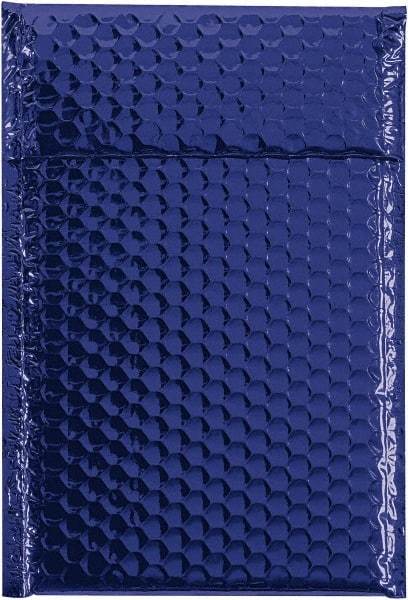 Made in USA - 11" Long x 7-1/2" Wide Peel-Off Self-Seal Bubble Mailer - Blue - Eagle Tool & Supply