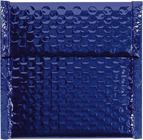 Made in USA - 6-3/4" Long x 7" Wide Peel-Off Self-Seal Bubble Mailer - Blue - Eagle Tool & Supply