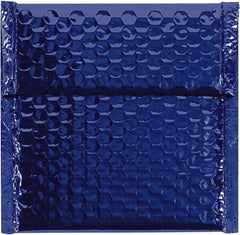 Made in USA - 6-3/4" Long x 7" Wide Peel-Off Self-Seal Bubble Mailer - Blue - Eagle Tool & Supply