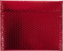 Made in USA - 11" Long x 13-3/4" Wide Peel-Off Self-Seal Bubble Mailer - Red - Eagle Tool & Supply