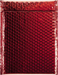 Made in USA - 11-1/2" Long x 9" Wide Peel-Off Self-Seal Bubble Mailer - Red - Eagle Tool & Supply
