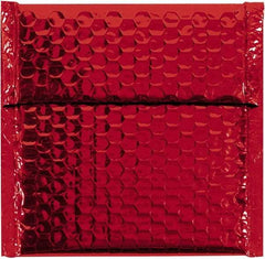 Made in USA - 6-3/4" Long x 7" Wide Peel-Off Self-Seal Bubble Mailer - Red - Eagle Tool & Supply