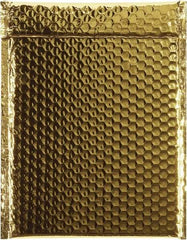 Made in USA - 11-1/2" Long x 9" Wide Peel-Off Self-Seal Bubble Mailer - Gold - Eagle Tool & Supply