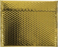 Made in USA - 11" Long x 13-3/4" Wide Peel-Off Self-Seal Bubble Mailer - Gold - Eagle Tool & Supply