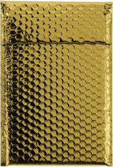 Made in USA - 11" Long x 7-1/2" Wide Peel-Off Self-Seal Bubble Mailer - Gold - Eagle Tool & Supply