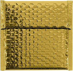 Made in USA - 6-3/4" Long x 7" Wide Peel-Off Self-Seal Bubble Mailer - Gold - Eagle Tool & Supply