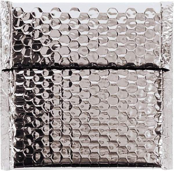 Made in USA - 6-3/4" Long x 7" Wide Peel-Off Self-Seal Bubble Mailer - Silver - Eagle Tool & Supply