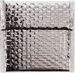 Made in USA - 6-3/4" Long x 7" Wide Peel-Off Self-Seal Bubble Mailer - Silver - Eagle Tool & Supply