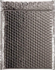 Made in USA - 11-1/2" Long x 9" Wide Peel-Off Self-Seal Bubble Mailer - Silver - Eagle Tool & Supply