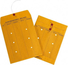 Made in USA - 13" Long x 10" Wide Draw String Inter-Department Envelope - Kraft - Eagle Tool & Supply