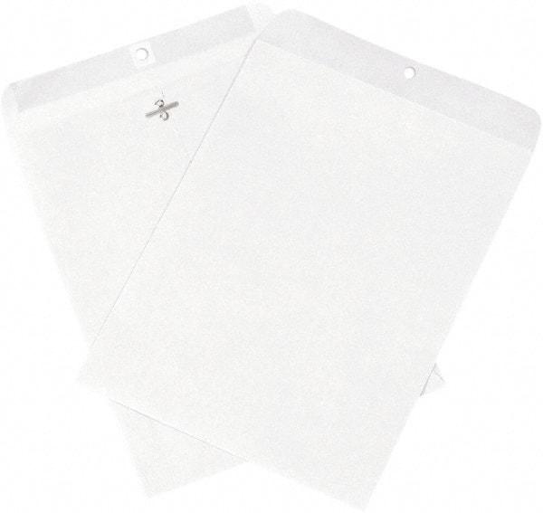 Made in USA - 12" Long x 9" Wide Clasp Envelope - White - Eagle Tool & Supply