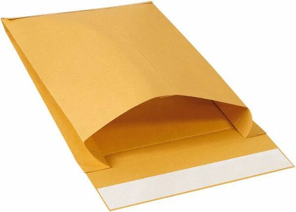 Made in USA - 15" Long x 12" Wide Peel-Off Self-Seal Natural Kraft Envelope - Kraft - Eagle Tool & Supply