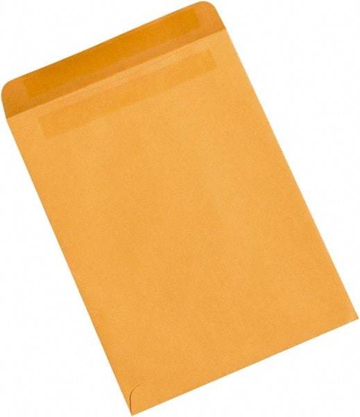 Made in USA - 12-1/2" Long x 9-1/2" Wide Self Seal Natural Kraft Envelope - Kraft - Eagle Tool & Supply