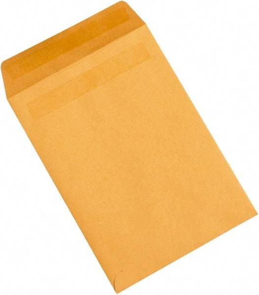Made in USA - 10-1/2" Long x 7-1/2" Wide Self Seal Natural Kraft Envelope - Kraft - Eagle Tool & Supply