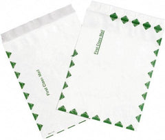 Dupont - 13" Long x 10" Wide Peel-Off Self-Seal Tyvek Flat Catalog Envelope with Printed First Class - White/Green - Eagle Tool & Supply