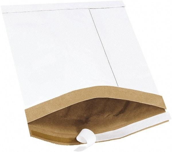 Made in USA - 12" Long x 8-1/2" Wide Peel-Off Self-Seal Padded Mailer - White - Eagle Tool & Supply