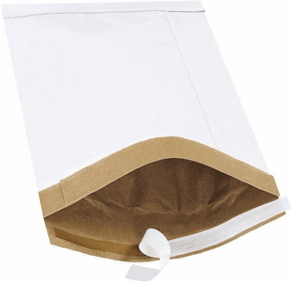 Made in USA - 14-1/2" Long x 9-1/2" Wide Peel-Off Self-Seal Padded Mailer - White - Eagle Tool & Supply