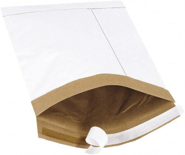 Made in USA - 12" Long x 7-1/4" Wide Peel-Off Self-Seal Padded Mailer - White - Eagle Tool & Supply