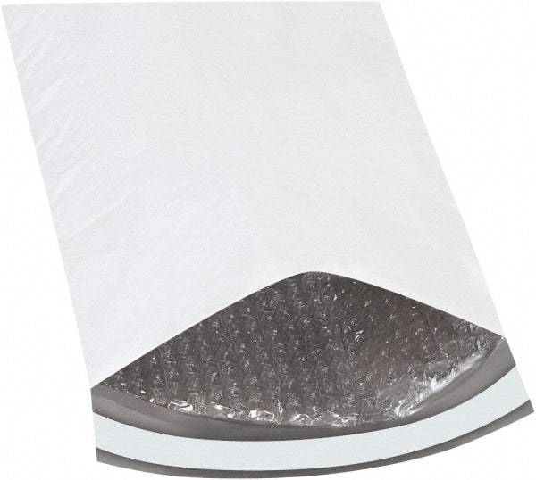 Made in USA - 12" Long x 8-1/2" Wide Peel-Off Self-Seal Padded Mailer - White - Eagle Tool & Supply