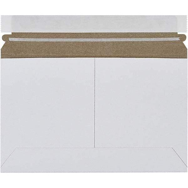 Made in USA - 6" Long x 9" Wide Peel-Off Self-Seal Flat Mailer - White - Eagle Tool & Supply