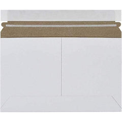 Made in USA - 6" Long x 9" Wide Peel-Off Self-Seal Flat Mailer - White - Eagle Tool & Supply