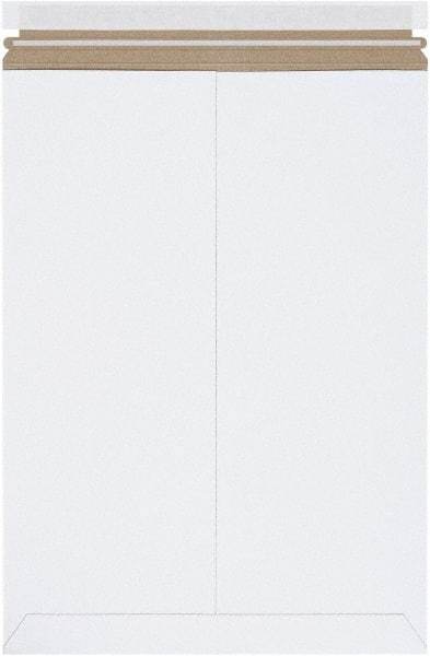 Made in USA - 18" Long x 13" Wide Peel-Off Self-Seal Flat Mailer - White - Eagle Tool & Supply