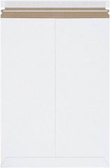 Made in USA - 18" Long x 13" Wide Peel-Off Self-Seal Flat Mailer - White - Eagle Tool & Supply