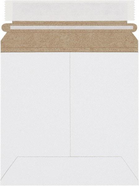 Made in USA - 6" Long x 6" Wide Peel-Off Self-Seal Flat Mailer - White - Eagle Tool & Supply