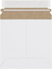 Made in USA - 6" Long x 6" Wide Peel-Off Self-Seal Flat Mailer - White - Eagle Tool & Supply