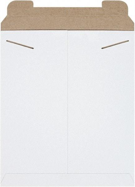 Made in USA - 15" Long x 12-3/4" Wide Regular Flat Mailer - White - Eagle Tool & Supply